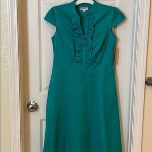NWT Target Teal cap-sleeve mandarin color dress
